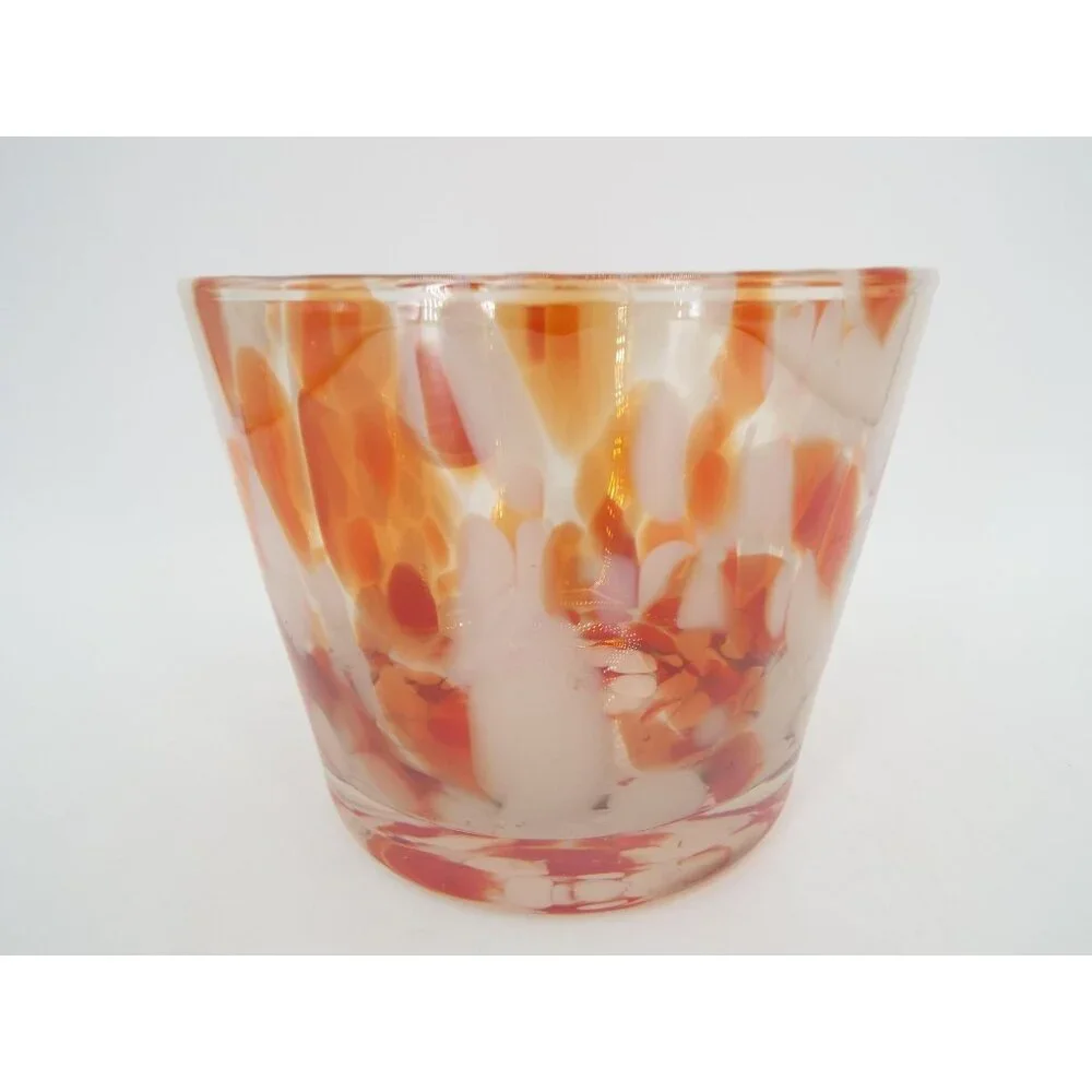 Art Glass Bowl Vase Confetti Millefiori Pattern Handmade in Poland